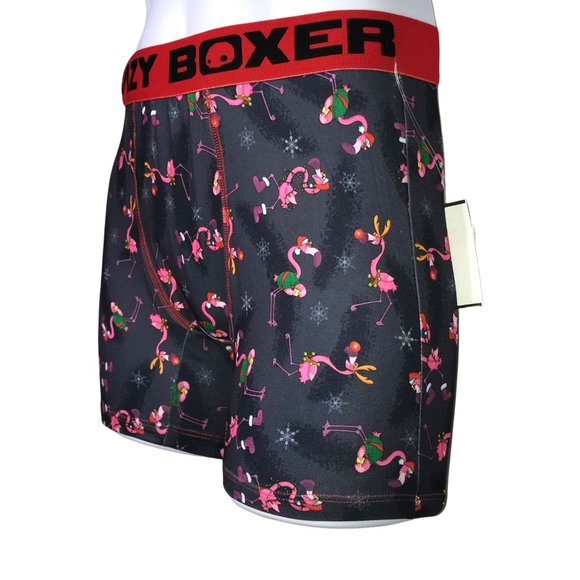 NWT Crazy Boxer 2 Pack Funny Santa Flamingo Christmas Holiday Underwear Men's S - Picture 4 of 10